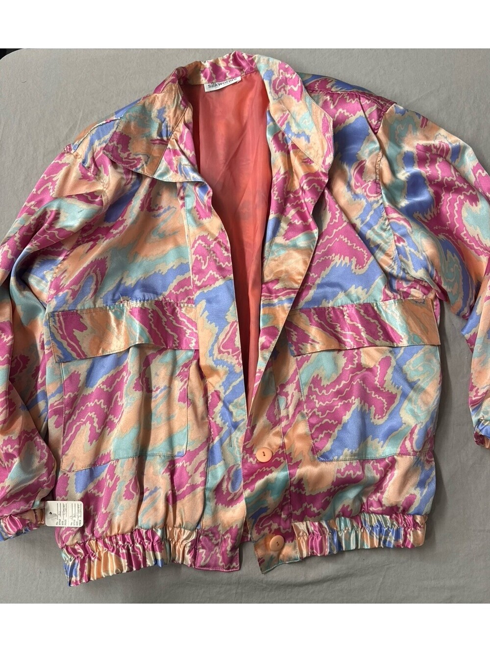 Vintage 1980s/1990s SILKWORMS Women One Size Jacket Multicolor High Fashion